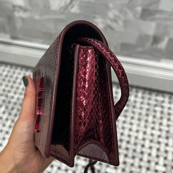 Saint Laurent Toy Metallic Kate Snakeskin Monogramme Wallet on Chain - Picture 5 of 5